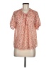 Fray 100% Polyester Orange Short Sleeve Blouse Size M - photo 1
