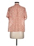 Fray 100% Polyester Orange Short Sleeve Blouse Size M - photo 2