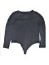Express 100% Polyester Gray Bodysuit Size XL - photo 1