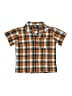 DKNY 100% Cotton Plaid Orange Short Sleeve Button-Down Shirt Size S (kids) - photo 1