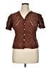 Primark Brown Short Sleeve Blouse Size 14 - photo 1