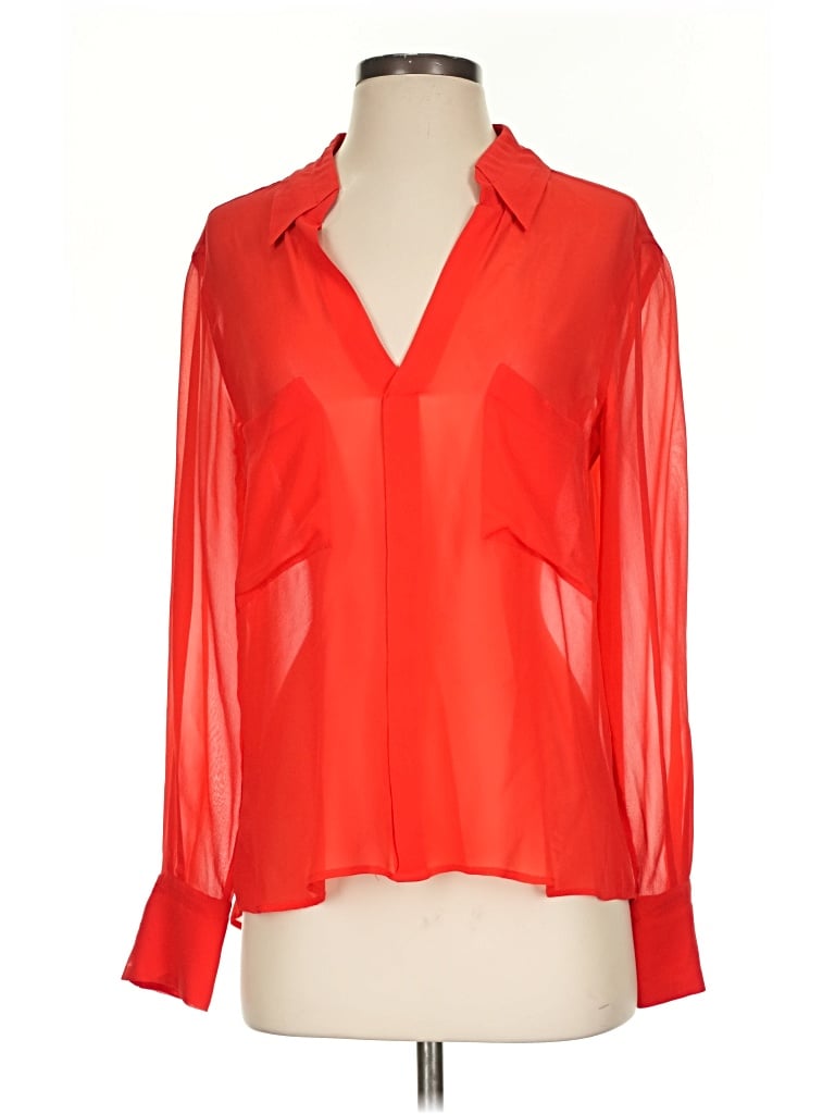 Pre-owned Bcbgmaxazria 3/4 Sleeve Blouse In Red
