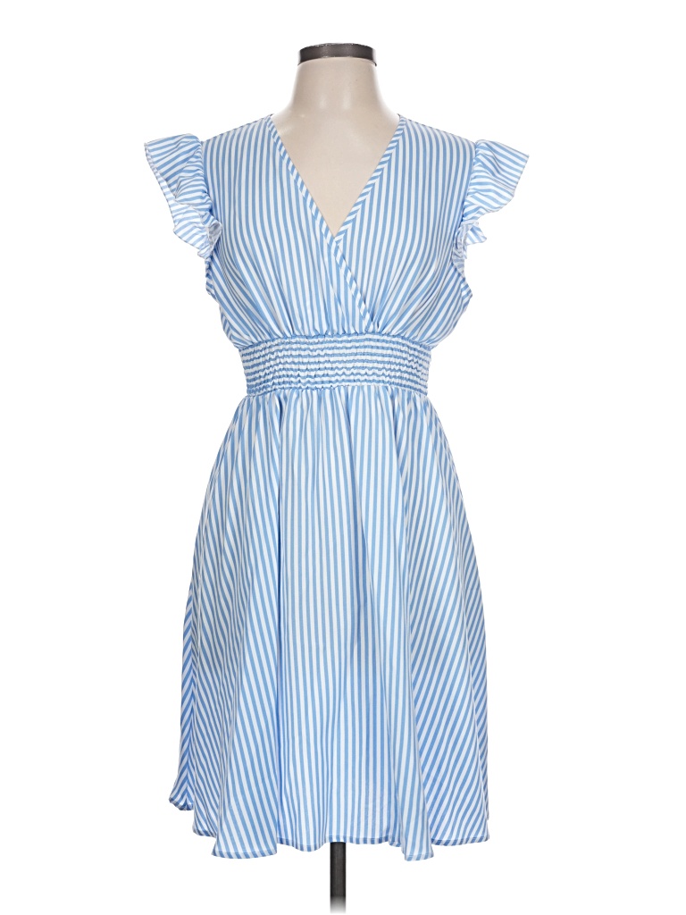 Pre-owned Shein Casual Dress In Blue