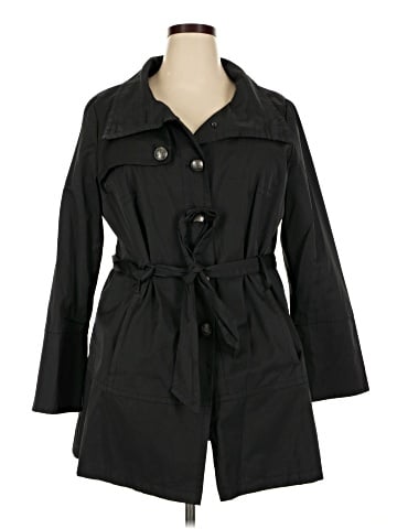 Black Rivet Trenchcoat (view 1)