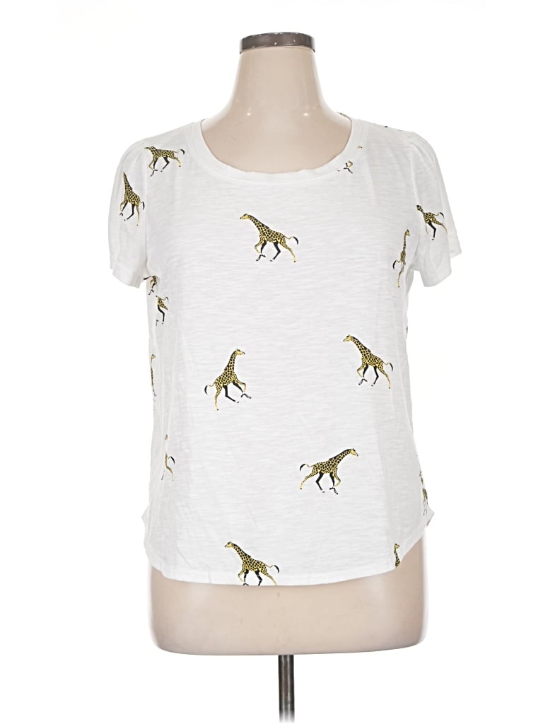 Pre-owned Jane And Delancey Short Sleeve T-shirt In White