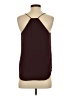 Ann Taylor LOFT 100% Polyester Solid Burgundy Sleeveless Blouse Size XS - photo 2