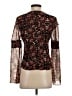 BCBGeneration 100% Rayon Floral Brown Long Sleeve Blouse Size XS - photo 2