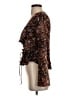 BCBGeneration 100% Rayon Floral Brown Long Sleeve Blouse Size XS - photo 5