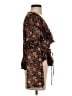 BCBGeneration 100% Rayon Floral Brown Long Sleeve Blouse Size XS - photo 4