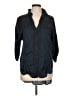 XCVI Blue Black 3/4 Sleeve Silk Top Size L - photo 1