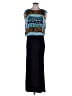 Point Graphic Blue Casual Dress Size M (estimated) - photo 1