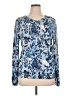 Talbots Floral Blue Pullover Sweater Size XL - photo 1