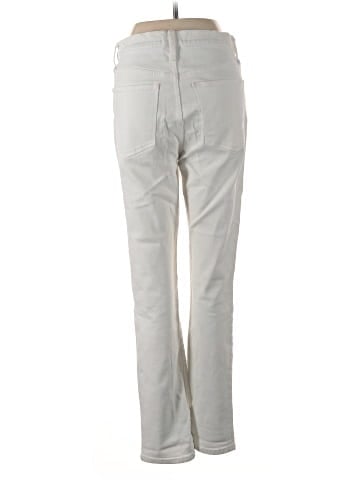Madewell The High-Rise Slim Boyjean in Tile White (view 2)