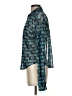 Milano Print Teal Long Sleeve Blouse Size XS - photo 5