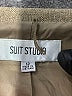 Suit Studio 100% Polyester Tweed Gold Blazer Size 12 - photo 6