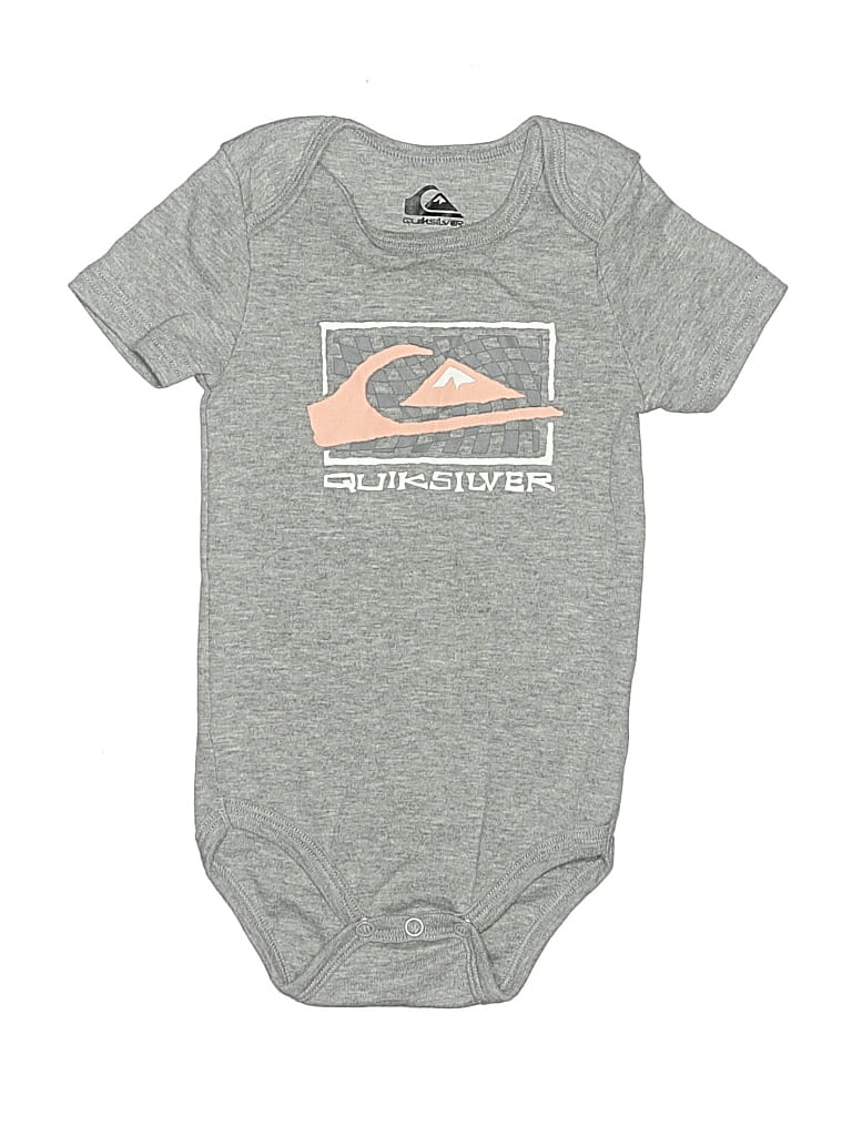 Pre-owned Quiksilver Kids' Short Sleeve Onesie In Gray