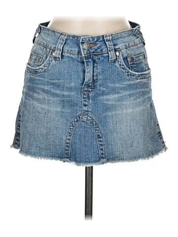 Hydraulic Denim Skirt (view 1)