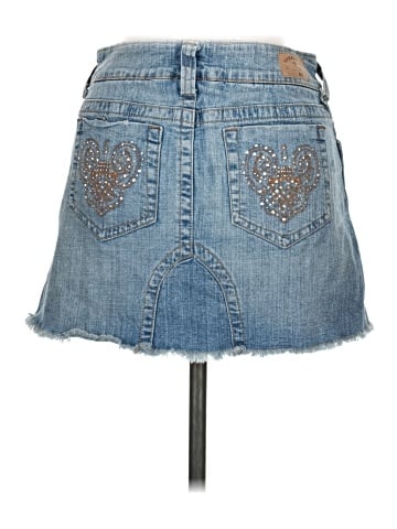 Hydraulic Denim Skirt (view 2)