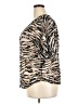 Lavish 100% Polyester Animal Print Brown Short Sleeve Blouse Size XXL (estimated) - photo 5
