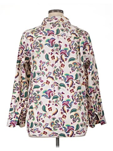 Talbots 3/4 Sleeve Button-Down Shirt (view 2)
