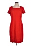 Talbots Solid Red Casual Dress Size 10 - photo 1