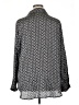 Hester & Orchard 100% Polyester Chevron-herringbone Silver Long Sleeve Blouse Size 1X - photo 2