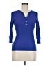 Splendid Blue Long Sleeve Henley Size M - photo 1