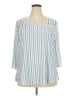 Lomon Blue 3/4 Sleeve Blouse Size 2X - photo 1