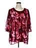 Catherines 100% Polyester Burgundy 3/4 Sleeve Blouse Size 1X - photo 1