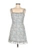 Lush 100% Polyester Floral Blue Casual Dress Size M - photo 1