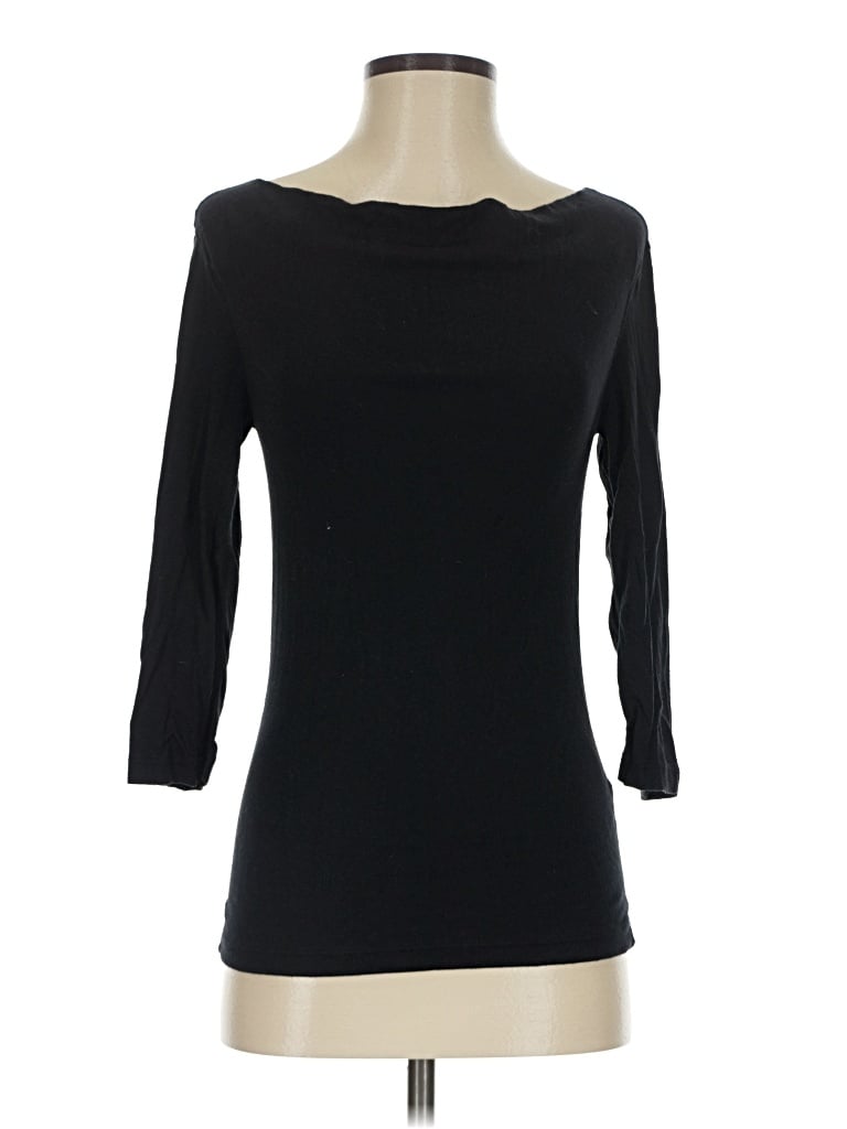 Pre-owned Three Dots 3/4 Sleeve T-shirt In Black