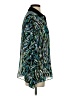 Bob Mackie 100% Polyester Animal Print Teal 3/4 Sleeve Blouse Size XS - photo 4