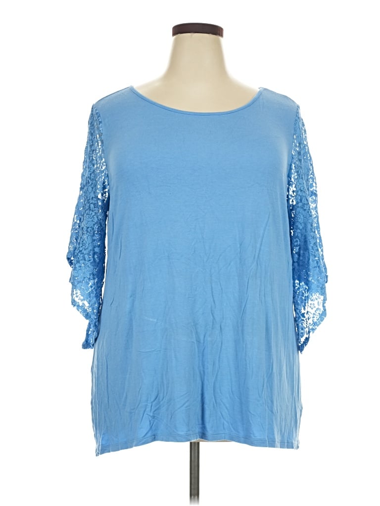 Pre-owned C Established 1946 3/4 Sleeve T-shirt In Blue