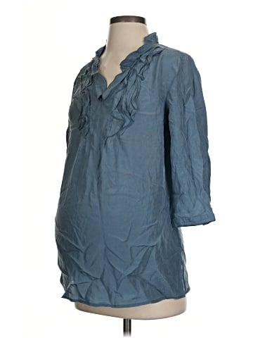 Gap - Maternity 3/4 Sleeve Button-Down Shirt (view 1)