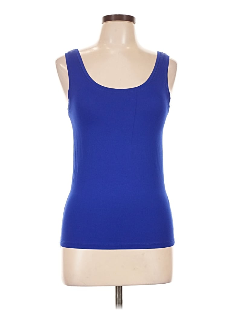 Pre-owned Karen Kane Tank Top Blue Strapless Neckline Tops