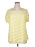 NY Collection Yellow Short Sleeve Top Size 1X - photo 1