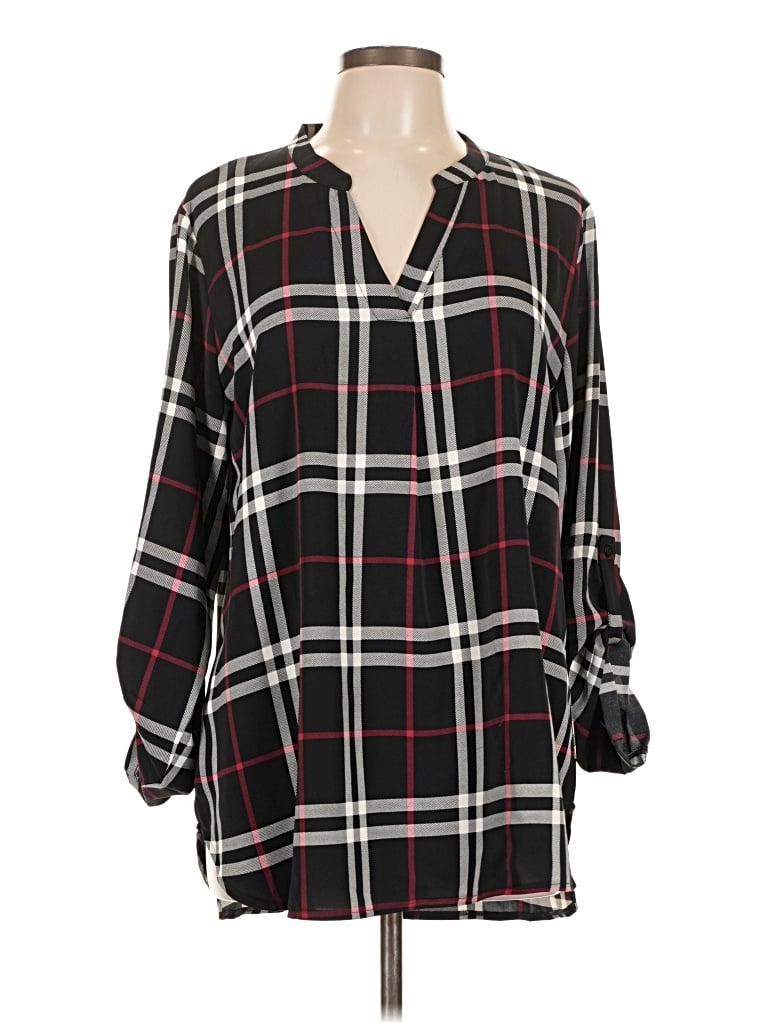 Pre-owned Timeson 3/4 Sleeve Blouse In Black