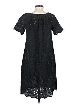 valentina naldi dresses Women's Made In Italy Linen Floral Print Sharkbite Hem Midi Dress Really cute longline duster that has a linen bodice and lace skirt 100% Linen Crochet Lace Mini