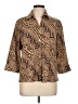 Joanna 100% Polyester Animal Print Brown 3/4 Sleeve Blouse Size L (petite) - photo 1