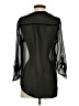 Signature Studio 100% Polyester Black 3/4 Sleeve Blouse Size S - photo 2