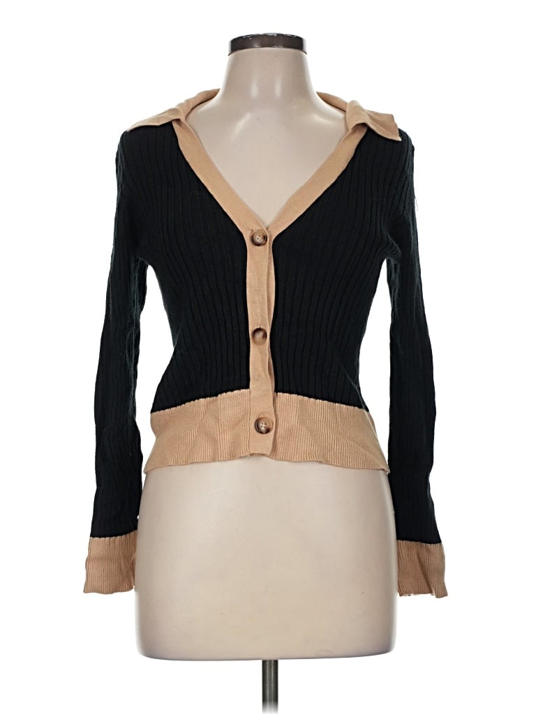 Pre-owned Calligraphie Cardigan Sweater In Black
