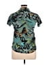 Assorted Brands Graphic Teal Short Sleeve Blouse Size XL - photo 2