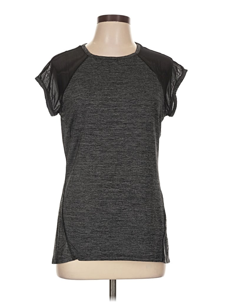 Pre-owned Nicole Miller Active T-shirt In Gray