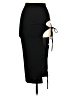 Shein 100% Polyester Black Casual Skirt Size 2 - photo 2
