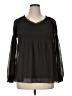 Sunny Leigh 100% Polyester Black Long Sleeve Blouse Size XL - photo 1