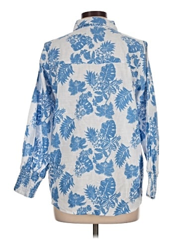Unique Spectrum 3/4 Sleeve Button-Down Shirt (view 2)