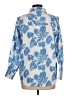Unique Spectrum 100% Cotton Print Blue 3/4 Sleeve Button-Down Shirt Size L - photo 2
