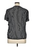 Old Navy 100% Rayon Stripes Black Short Sleeve Blouse Size XL - photo 2