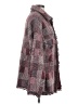 Zara Houndstooth Burgundy Coat Size S - photo 4