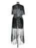 One World 100% Polyester Stars Silver Cocktail Dress Size 1X - photo 2